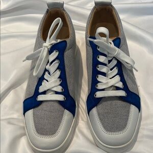 Christian Louboutin Rantulow Blue and White Athletic Shoes